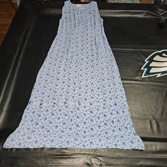 April Cornell Trading Womens Blue Floral Sleeveless Maxi Dress‎ Small - Spot - Picture 1 of 5